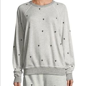 The Great. Grey Hearts Sweatshirt Size 2